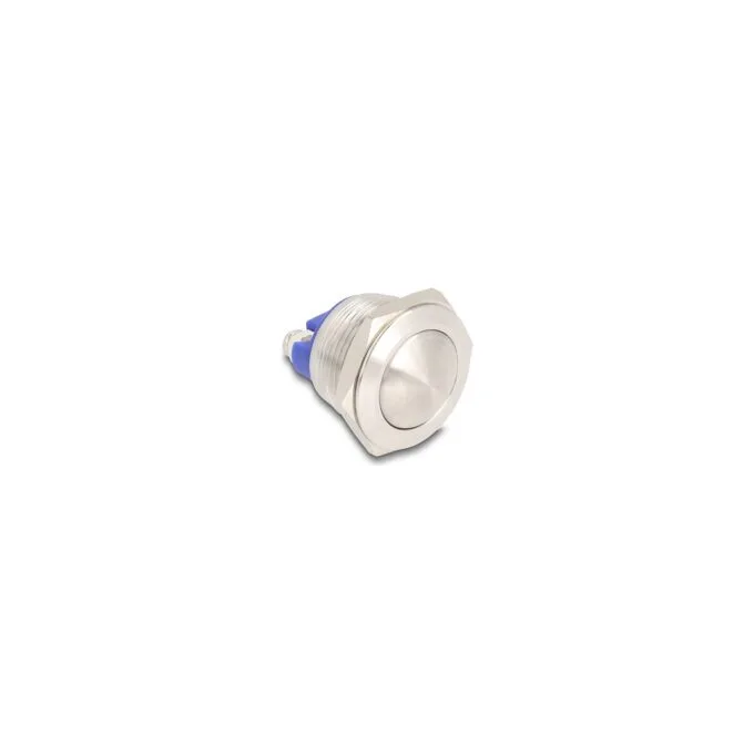 Drucktaster zum Einbau 19 mm 2 x Schraubklemme Taster gewölbt — image 1