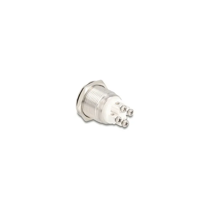 Drucktaster zum Einbau 19 mm 4 x Schraubklemme LED weiß — image 2
