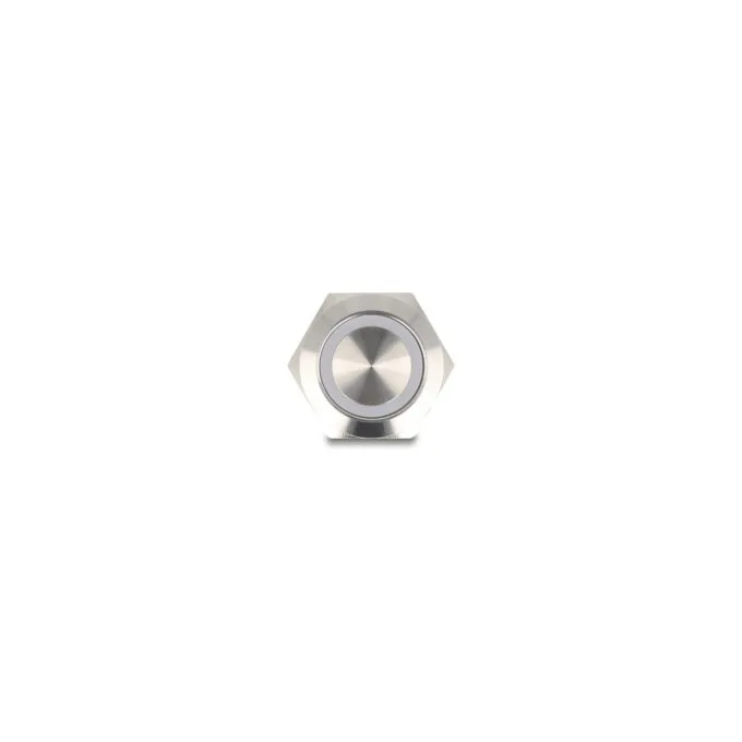 Drucktaster zum Einbau 19 mm 4 x Schraubklemme LED weiß — image 3