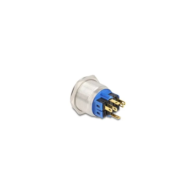 Drucktaster zum Einbau 25 mm 6 x Lötanschluss LED rot Powersymbol + Ring — image 2