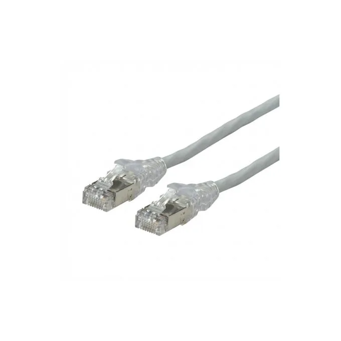 DTWYLER Patchkabel Cat.6A (Class EA) S FTP. CU 7702 flex LSOH. AMP v2. gekreuzt. grau. 2 m — image 1