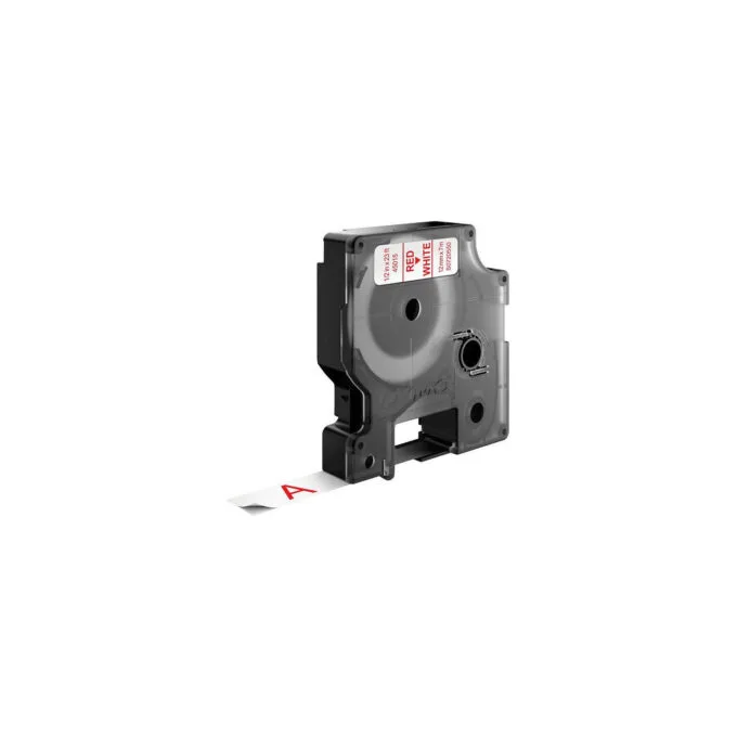 Dymo LabelWriter - D1 Etiketten selbstklebend - 12 mm x 7 m - Rot auf Weiß - — image 1