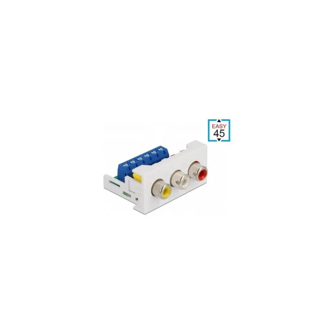 Easy 45 Modul 3 x Cinch Buchse 22.5 x 45 mm — image 1
