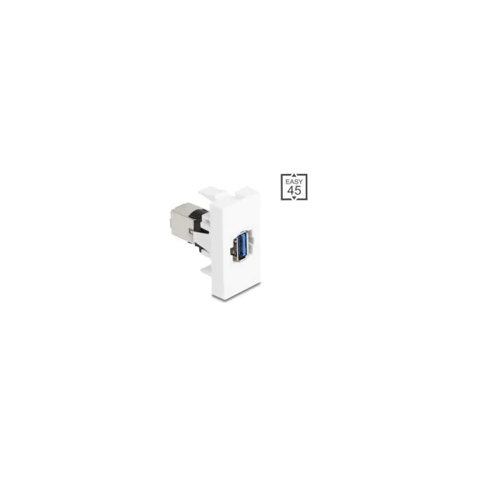 Easy 45 Modul USB 5 Gbps Typ-A Buchse zu USB 5 Gbps Typ-B Buchse weiß — image 1