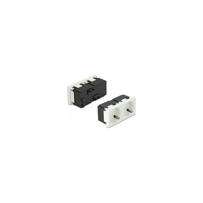 Easy 45 Schutzkontakt-Steckdose 2-fach 45°-Anordnung 45 x 45 mm 5 Stück — image 1