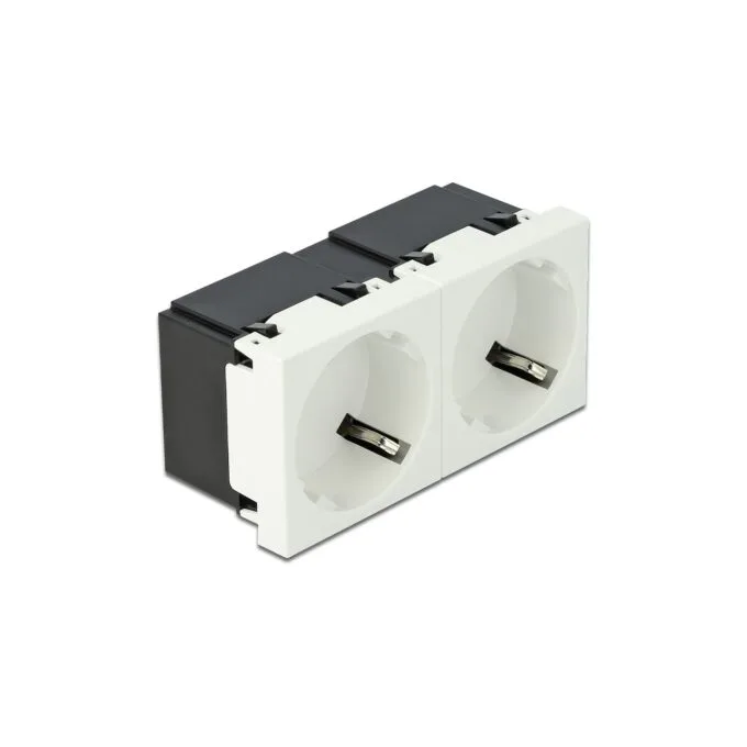 Easy 45 Schutzkontakt-Steckdose 2-fach 45°-Anordnung 45 x 45 mm — image 1