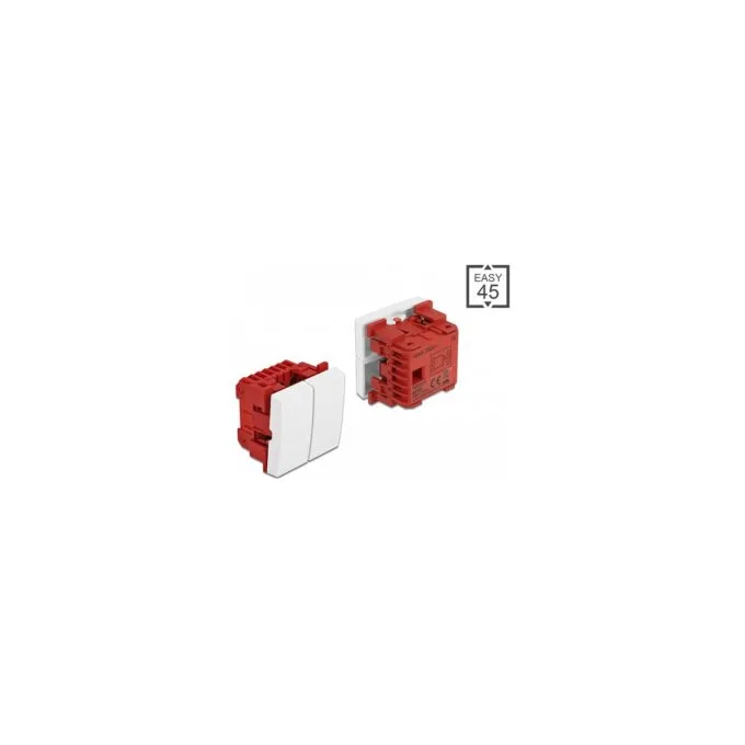 Easy 45 Wippschalter 2fach 45 x 45 mm. weiß — image 1