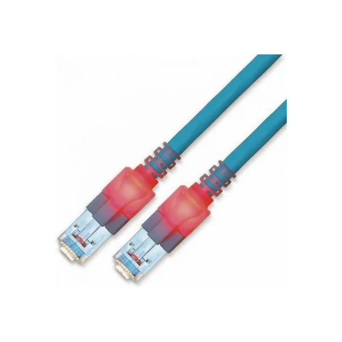 EasyLan DualBoot LED Patchkabel RJ45 S FTP Cat.6 (Class E), mit saCon Stecker, LSOH, blau, 2 m — image 1