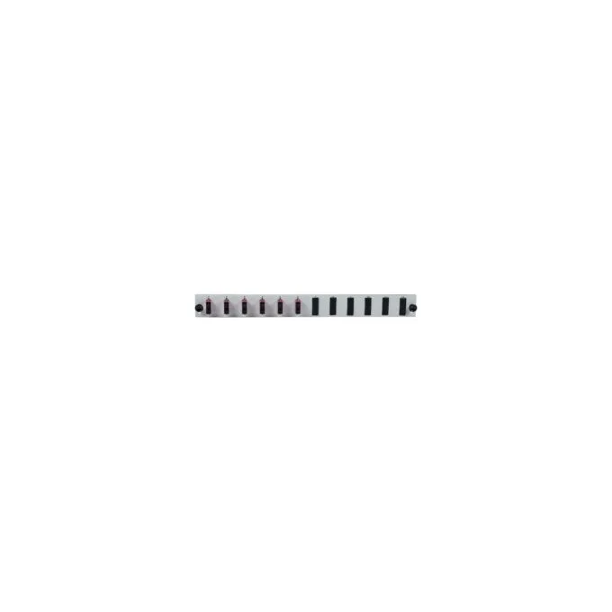 EFB Bestckte 12 Port Frontblende mit 6 x SC Duplex Kupplung OS2 vertikal, grau — image 2