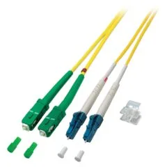 EFB Duplex Patchkabel LC-SC APC OS2 G652D 0,5m LSZH 2mm gelb