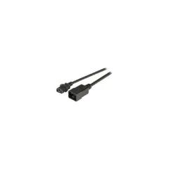 EFB Kaltgerteverlngerung C20 180 - C13 180, schwarz, 1,8 m, 3 x 1.00 mm