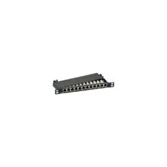 EFB Mini-Patchpanel STP 12xRJ45 Cat.6A, 10 0,5HE, RAL7035 grau