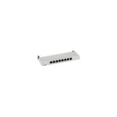 EFB Mini-Patchpanel STP 8xRJ45 Cat.6A, 10 0,5HE, RAL7035 grau