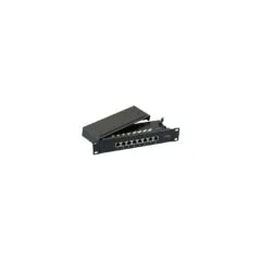 EFB Mini-Patchpanel STP 8xRJ45 Cat.6A, 10 1HE, RAL7035 grau