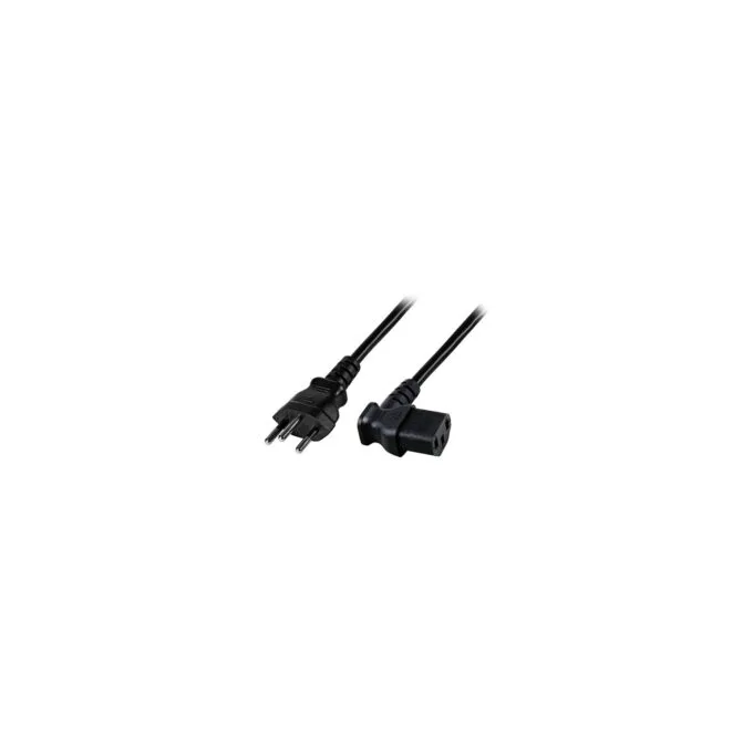 EFB Netzkabel Schweiz Typ 12 - C13 90°.sw.1.8m.3x0.75mm — image 1