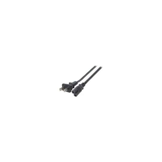 EFB Netzkabel USA NEMA 5-15P-C7 180°,sw,1.8m,SPT-2 AWG18x2C — image 1