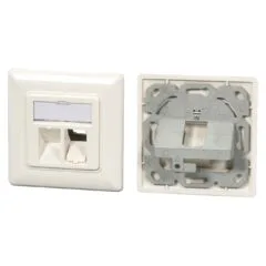 EFB Rahmenset 2-Port, für Keystones, DIN49075, weiß