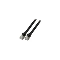 EFB RJ45 Flachpatchkabel U FTP Cat.6A PVC 0.25m schwarz