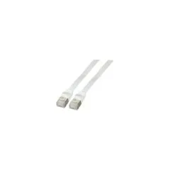 EFB RJ45 Flachpatchkabel U FTP. Cat.6A. PVC. 1m. weiß