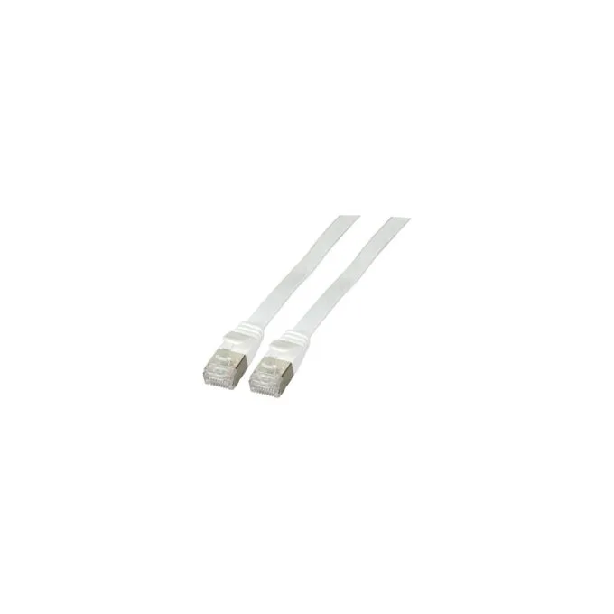 EFB RJ45 Flachpatchkabel U FTP. Cat.6A. PVC. 1m. weiß — image 1