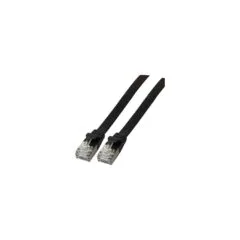EFB RJ45 Flachpatchkabel U FTP Cat.6A PVC 2.00m schwarz