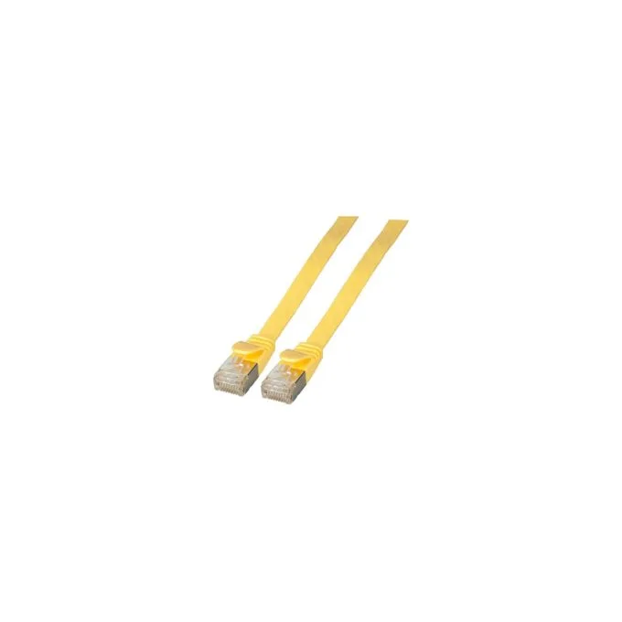 EFB RJ45 Flachpatchkabel U FTP. Cat.6A. PVC. 2m. gelb — image 1