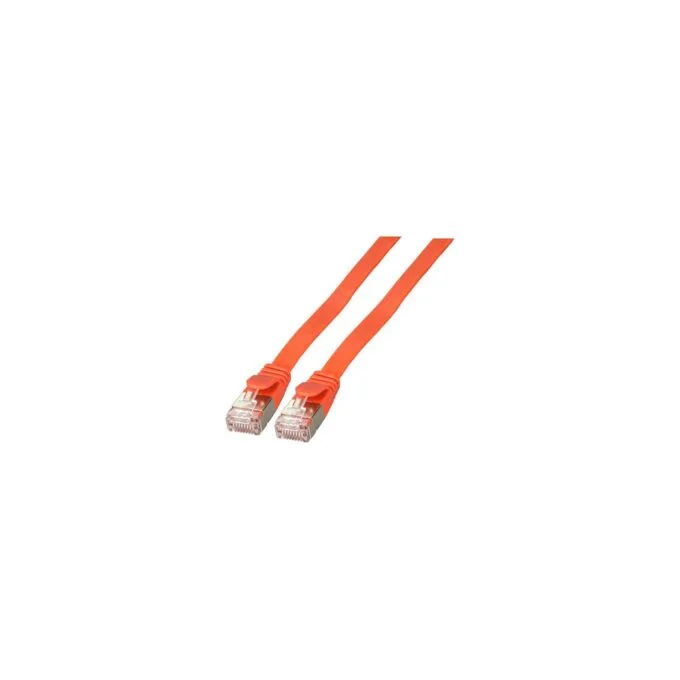 EFB RJ45 Flachpatchkabel U FTP. Cat.6A. PVC. 2m. rot — image 1