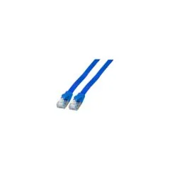 EFB RJ45 Flachpatchkabel U FTP. Cat.6A. PVC. 3.0m. blau