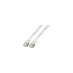 EFB RJ45 Flachpatchkabel U FTP, Cat.6A, PVC, 3m, weiß
