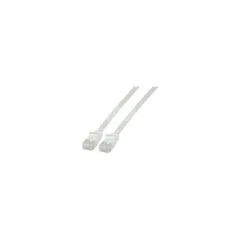 EFB RJ45 Flachpatchkabel U UTP. Cat.6A. PVC. 2m. weiß