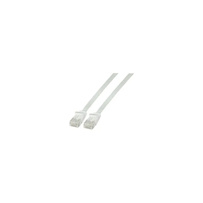 EFB RJ45 Flachpatchkabel U UTP. Cat.6A. PVC. 5m. weiß — image 1
