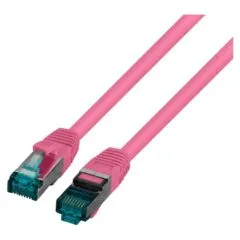 EFB RJ45 Patchk. S FTP Cat.6A LSZH Cat.7 Rohk. 7.50m magent