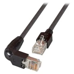 EFB RJ45 Patchkabel Cat.5e S UTP PVC TM11 1x90 schwarz 0,25m