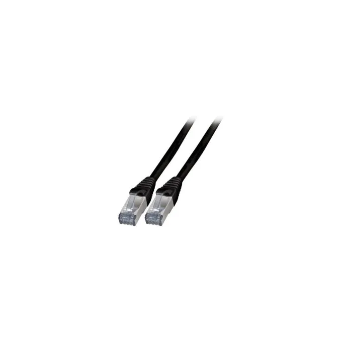 EFB RJ45 Patchkabel Cat.6A S FTP TPE, 6KV schwarz 10m — image 1