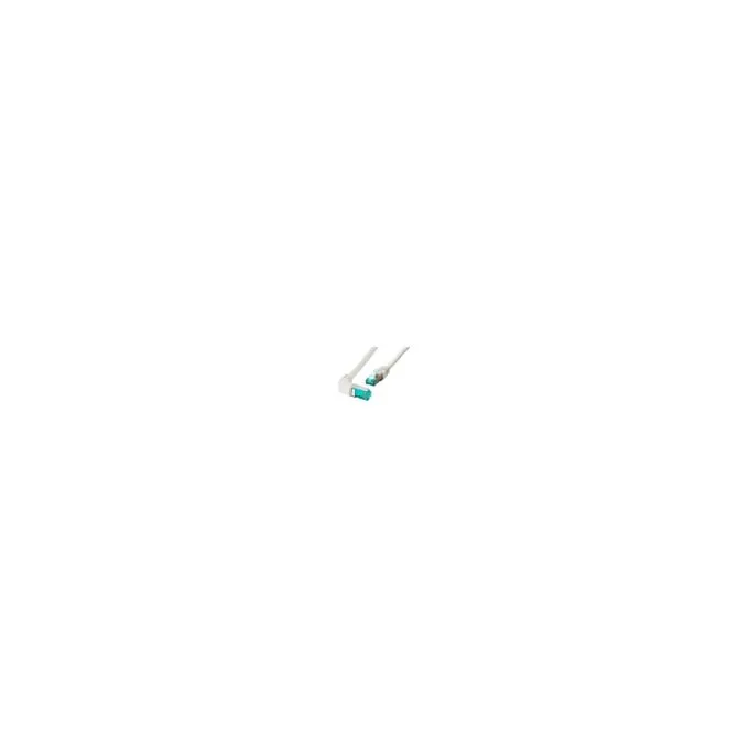 EFB RJ45 Patchkabel S FTP Cat.6A LSZH einseitig 90 Grad gewinkelt 5m grau — image 1