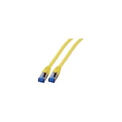 EFB RJ45 Patchkabel S FTP Cat6A Superflex LSZH GELB Laenge 25m 10Gbit 500MhZ 100 Prozent Kupfer mit Cat 7 Rohkabel