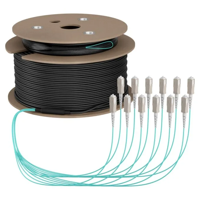 EFB Trunkkabel U-DQ(ZN)BH OM3 12G (1x12) SC-SC 140m Dca LSZH — image 1