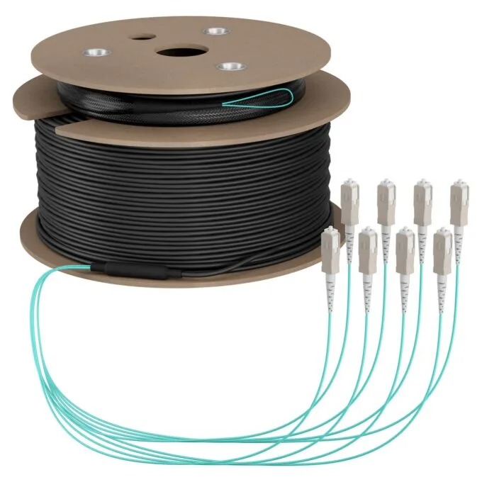 EFB Trunkkabel U-DQ(ZN)BH OM3 8G (1x8) SC-SC 80m Dca LSZH — image 1