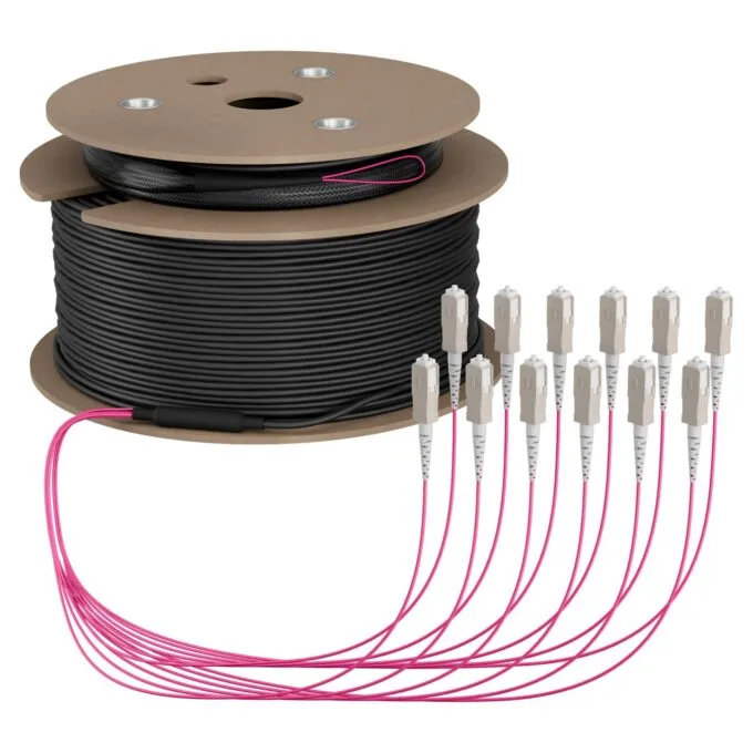 EFB Trunkkabel U-DQ(ZN)BH OM4 12G (1x12) SC-SC 190m Dca LSZH — image 1