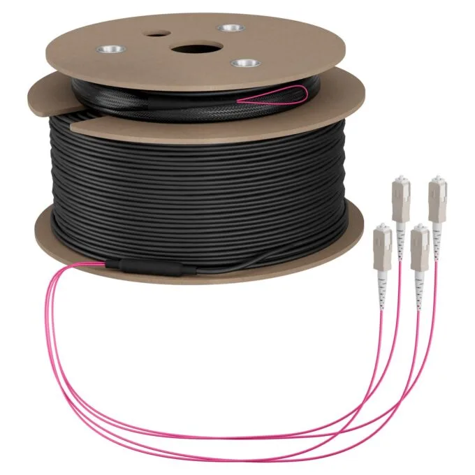 EFB Trunkkabel U-DQ(ZN)BH OM4 4G (1x4) SC-SC 140m Dca LSZH — image 1