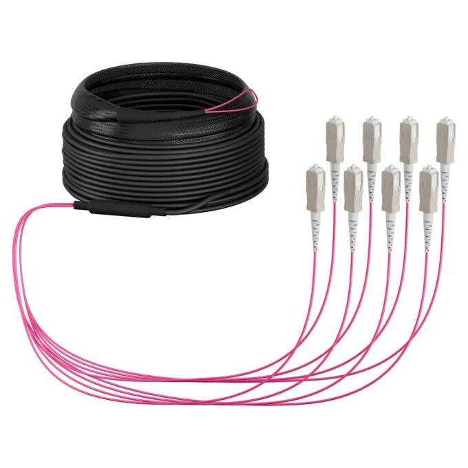 EFB Trunkkabel U-DQ(ZN)BH OM4 8G (1x8) SC-SC 20m Dca LSZH — image 1