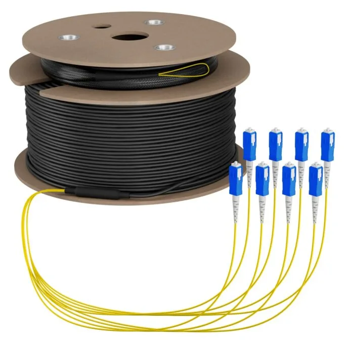 EFB Trunkkabel U-DQ(ZN)BH OS2 8E (1x8) SC-SC 100m Dca LSZH G657A1 — image 1