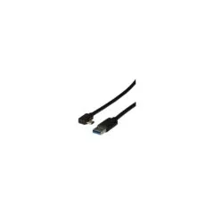 EFB USB 3.2 Gen1 5Gbit 3A Anschlusskabel Typ-A Stecker - Typ-C Stecker 90 Grad 3m