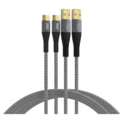 EFB USB-A auf USB-C Kabelset 60W QC 3A 2x2m