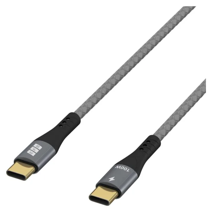 EFB USB-C Kabel 100W PD 3.0 5A E-Marker Chip 2m grau — image 2