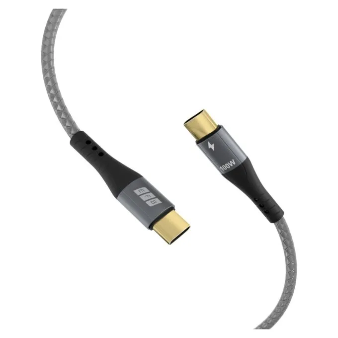 EFB USB-C Kabel 100W PD 3.0 5A E-Marker Chip 2m grau — image 3