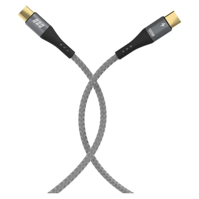 EFB USB-C Kabel 100W PD 3.0 5A E-Marker Chip 2m grau — image 4