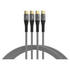 EFB USB-C Kabelset 100W PD 3.0 5A E-Marker Chip 2x2M grau