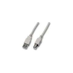 EFB USB2.0 Anschlusskabel A-B, St.-St., 1,5m, grau, Classic