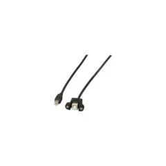 EFB USB2.0 Verlängerung B-B,St.-Einbaubuchse,1m,sw,Classic